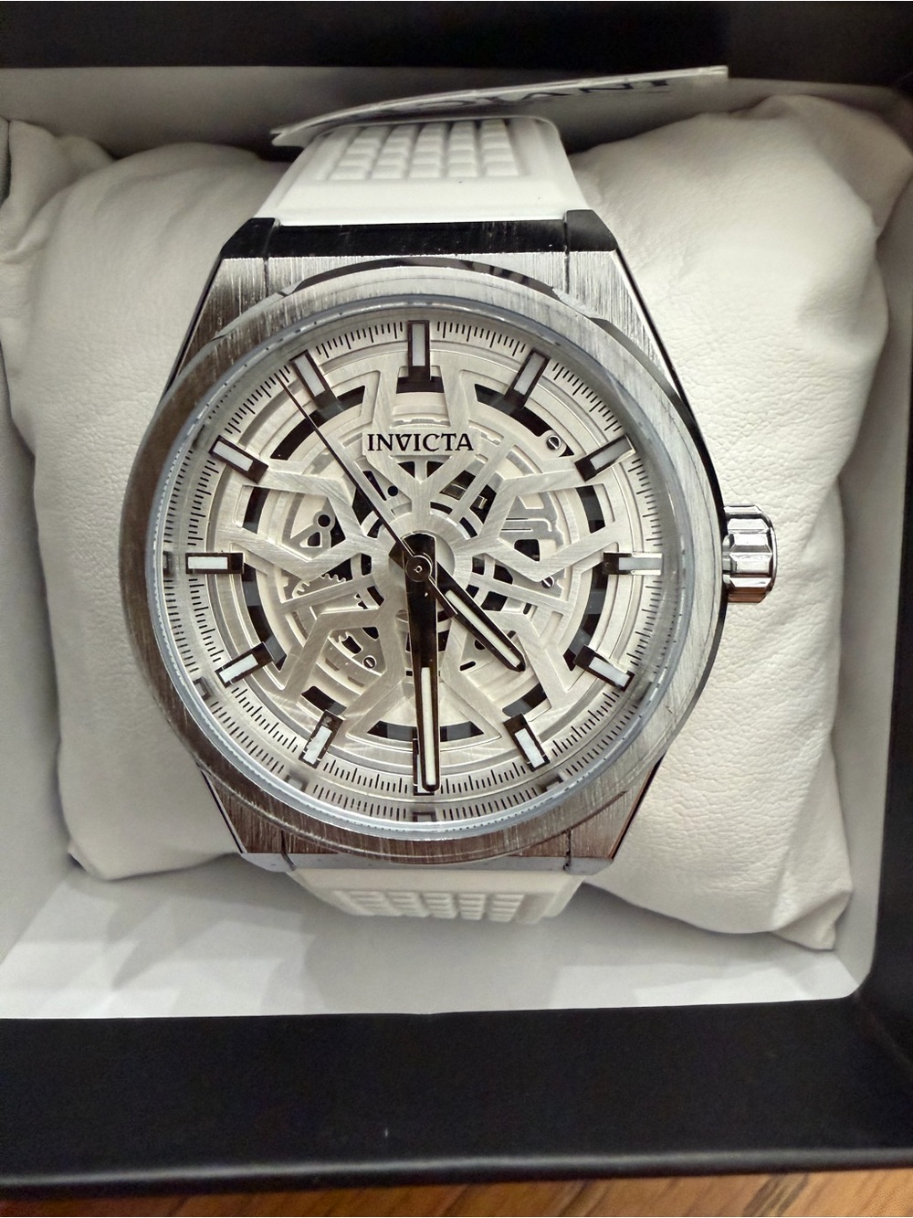 Invicta Speedway Rims Silver and White Stainless Watch